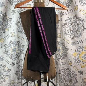 NWT PINK from Victoria’s Secret Black with pink leggings size large